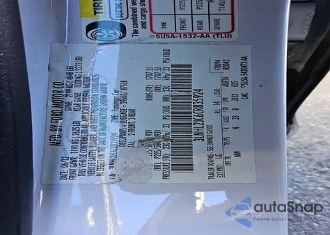 2012 Lincoln Mkz z USA, uszkodzony, nr VIN 3LNHL2JC6CR835924